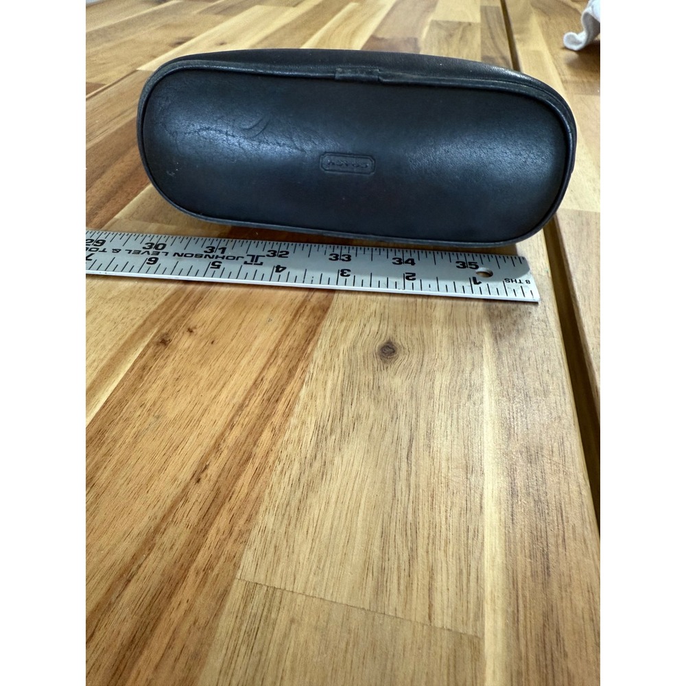 COACH Vintage Dome Zip Medium Cosmetic Case Purse in Black Leather - Picture 5 of 6